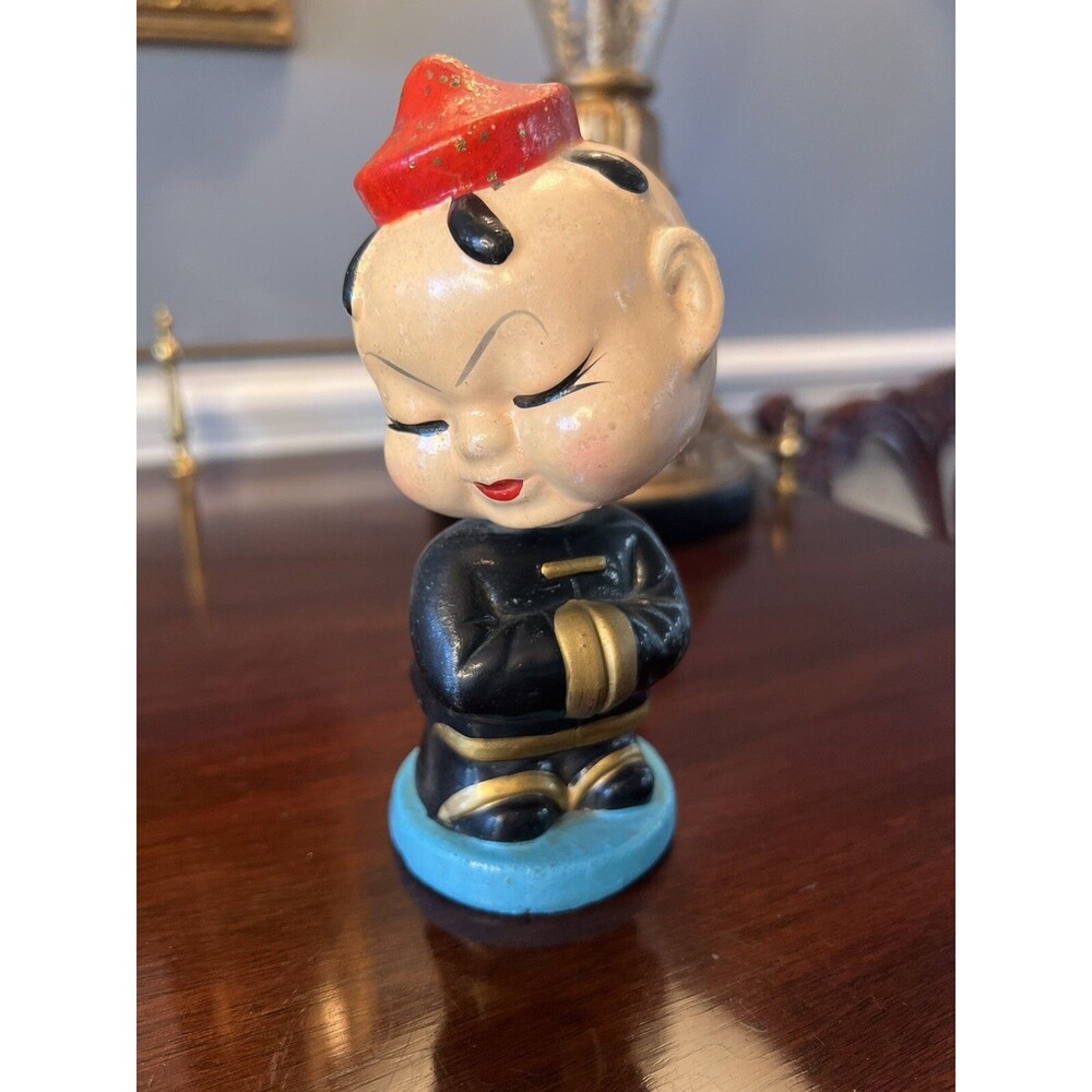 Vintage 1960's Asian Nodder Bobble Head Mid Century Chinese 6.25"